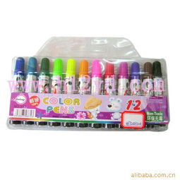 12色卡袋装水彩笔 小巧实用，点亮创意生活